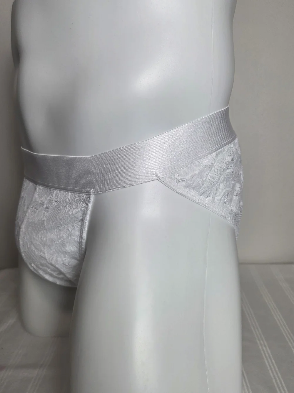 Cosabella White Lace-Side Brief